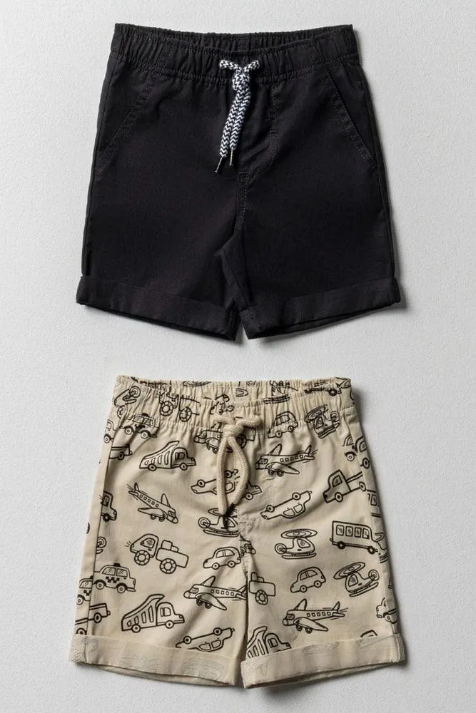 2 Pack Shorts Black And Stone sold by Ackermas
