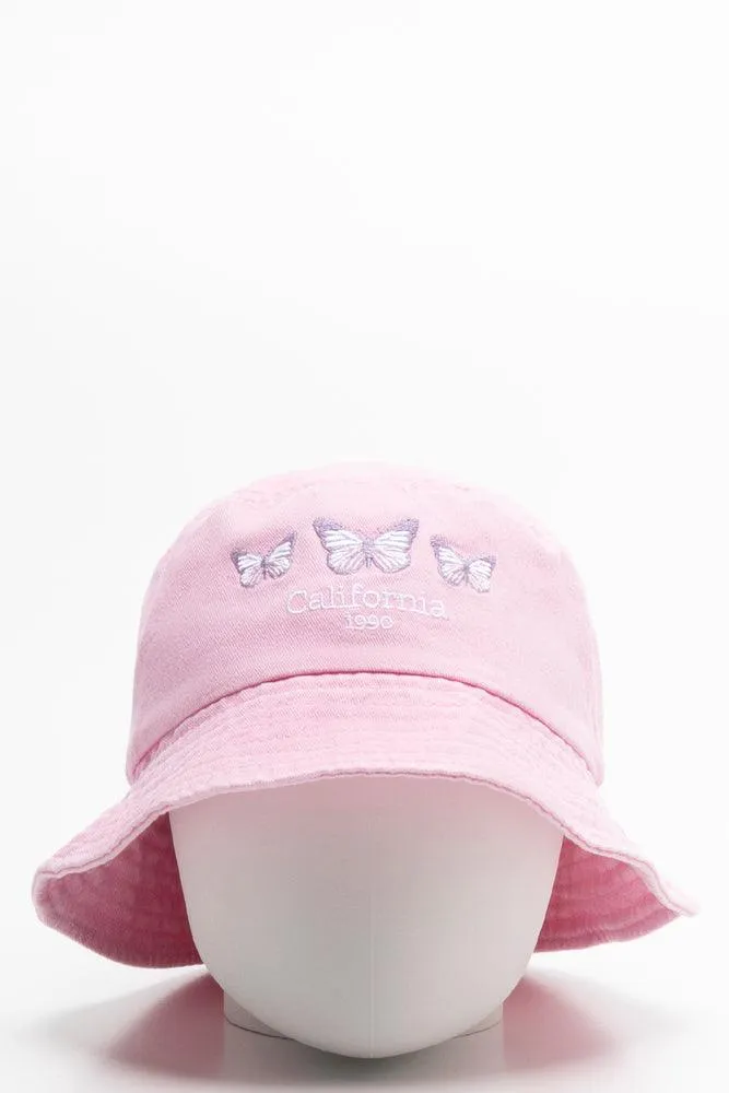 Og Bucket Hat Pink Butterfly sold by Ackermas