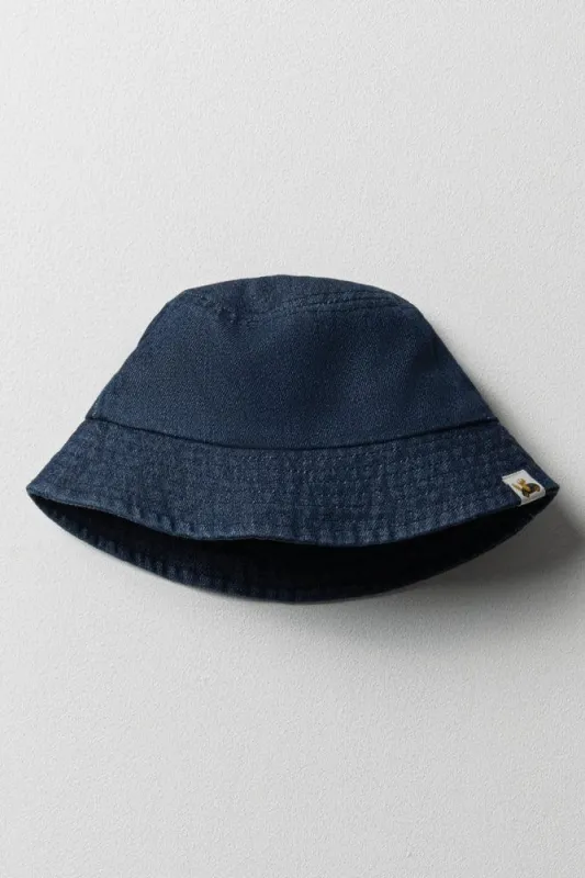Denim Bucket Hat Dark Blue sold by Ackermas