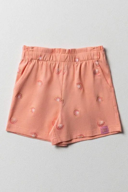 Rainbow Glitter Shorts Peach sold by Ackermas
