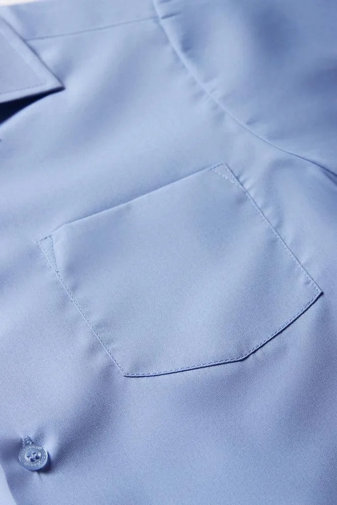 Unisex School Short Sleeve Open Neck Shirt Blue Toughees sold by Ackermas product image thumbnail 3