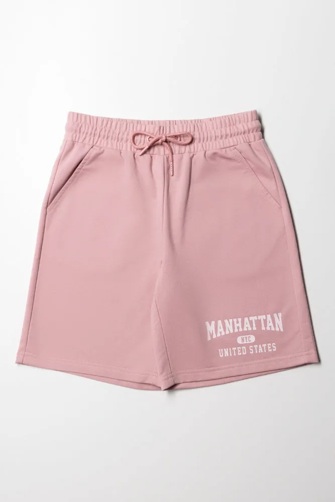 Manhattan Bermuda Shorts Pink sold by Ackermas