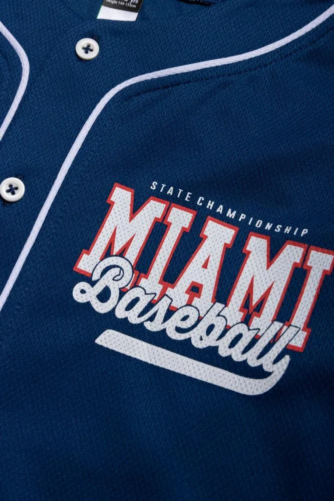 Baseball Short Sleeve Shirt Navy sold by Ackermas product image thumbnail 2