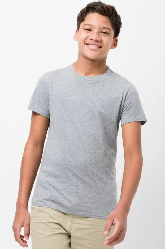 Crew Neck T-Shirt Grey Melange sold by Ackermas