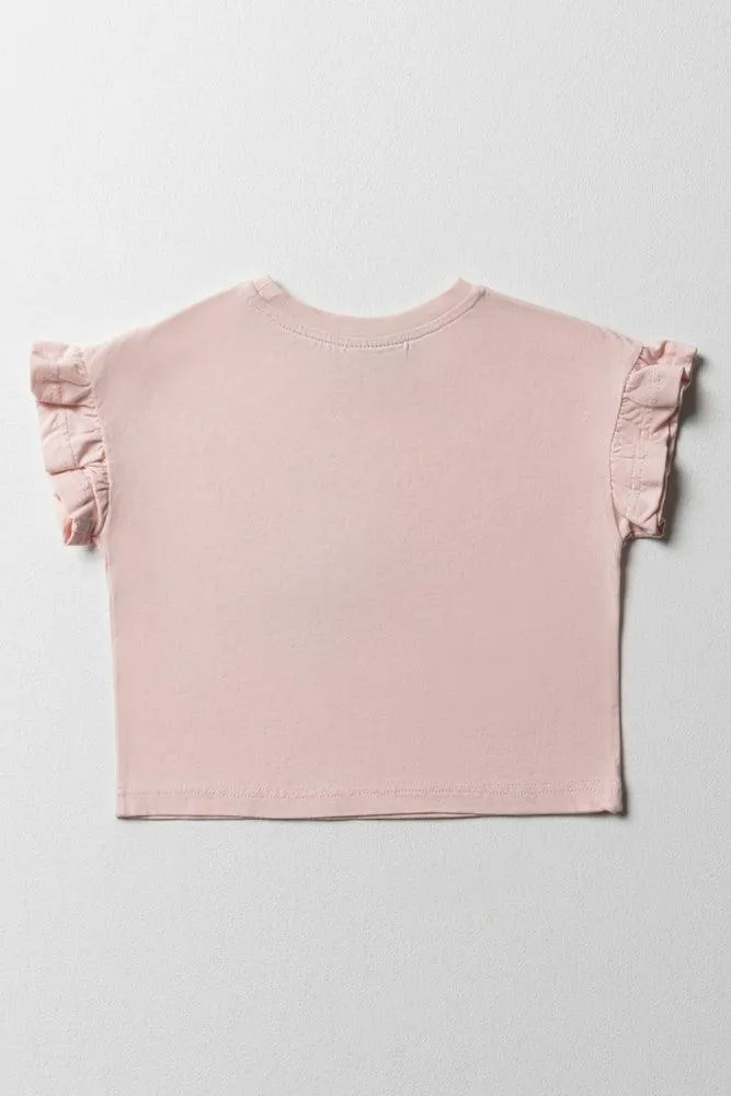 Minnie Mouse Frill Sleeve T-Shirt Pink sold by Ackermas product image thumbnail 3