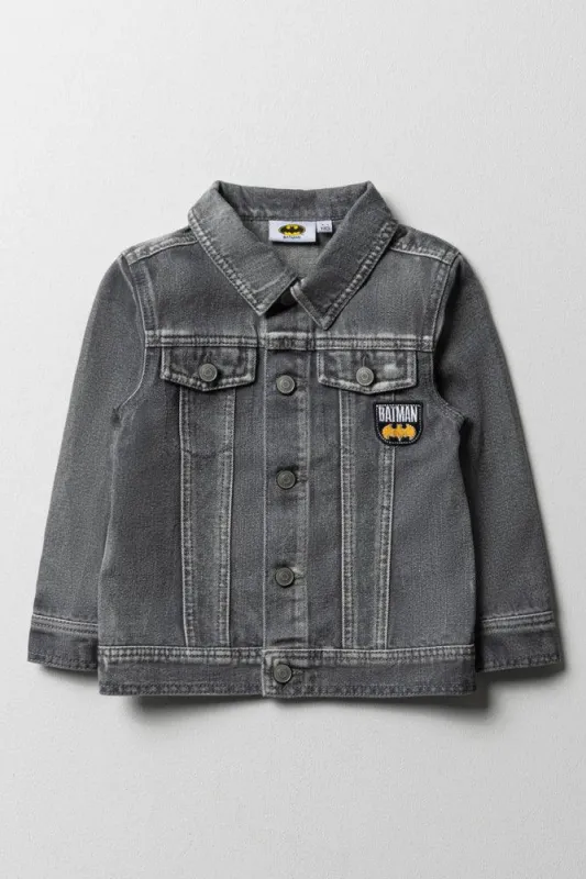 Batman Denim Jacket Grey sold by Ackermas