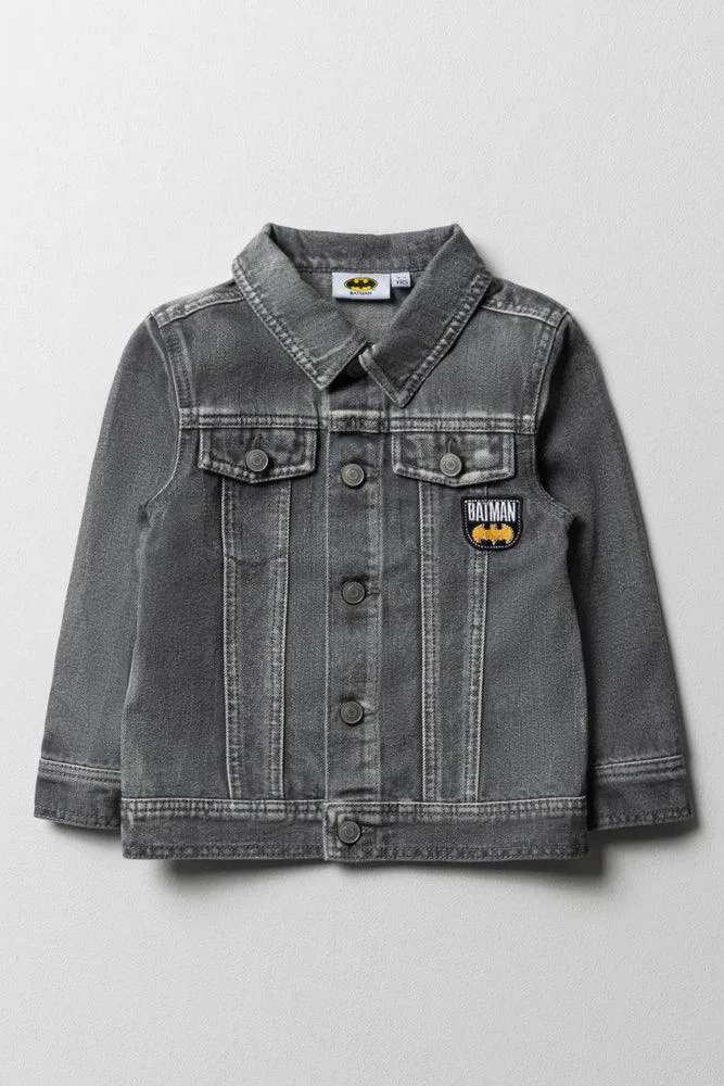 Batman Denim Jacket Grey sold by Ackermas