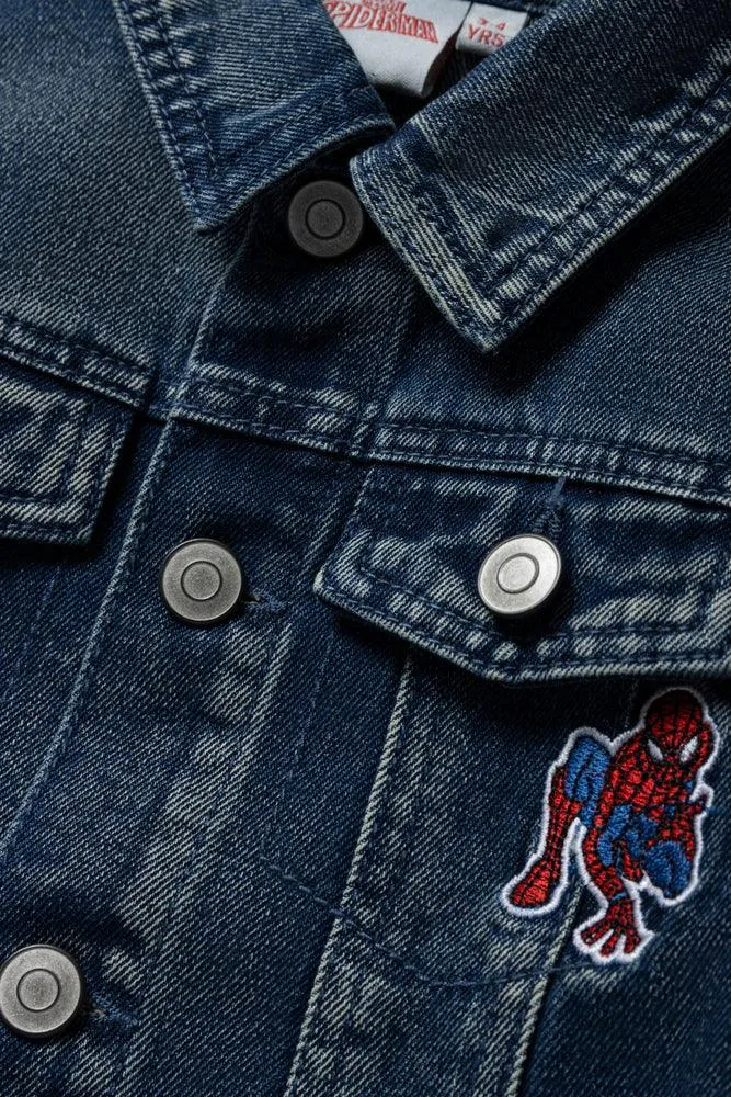 Spider-Man Denim Jacket Blue sold by Ackermas product image thumbnail 2