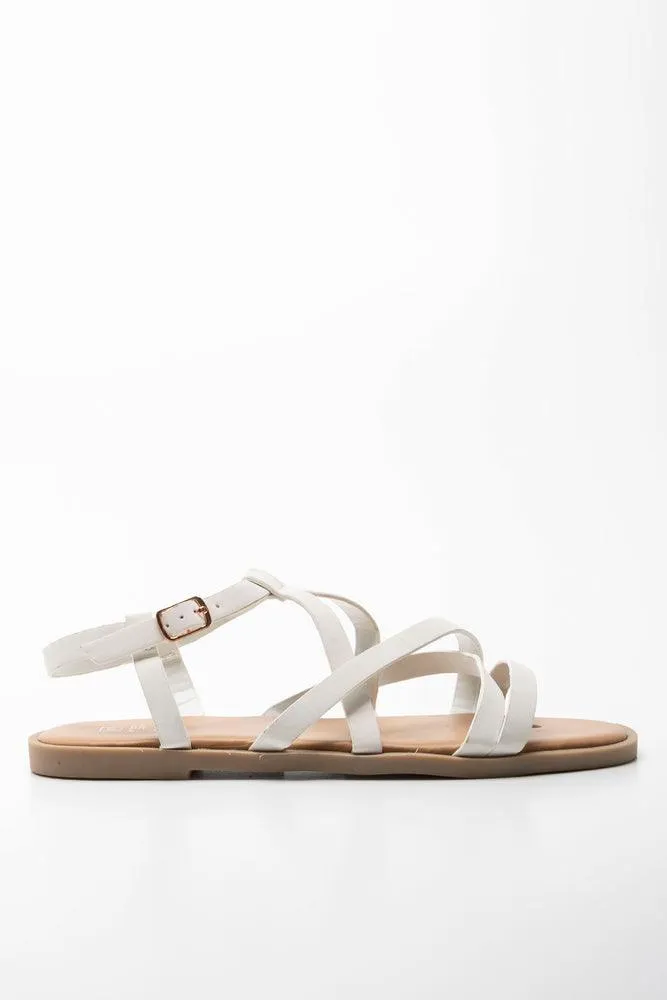 Strappy Sandal White sold by Ackermas