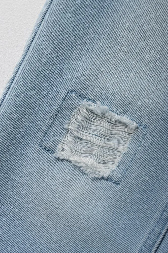 Ripped Denim Jeans Light Blue sold by Ackermas product image thumbnail 3