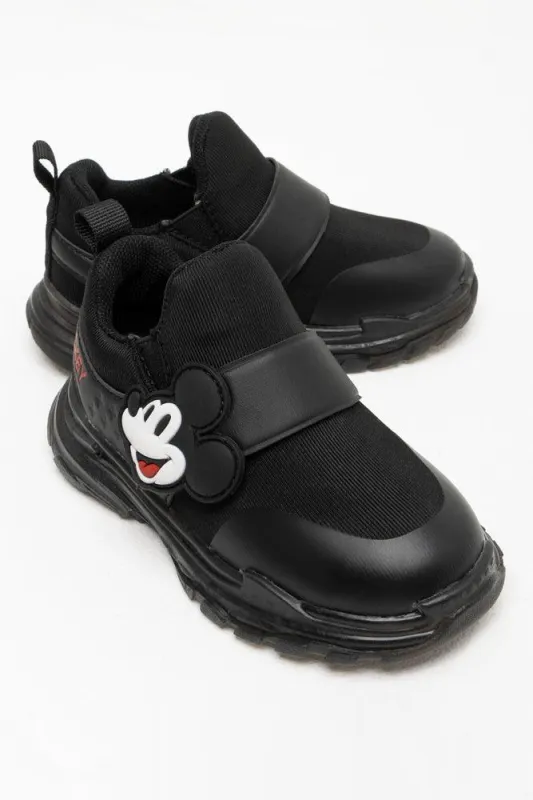 Mickey Mouse Light Up Sneaker Black sold by Ackermas