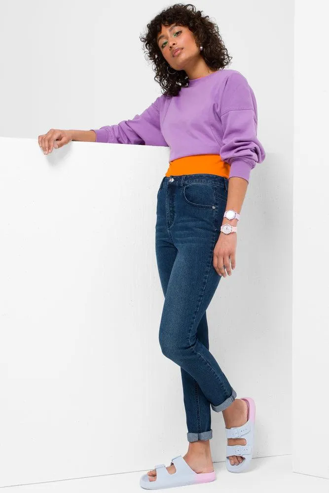 5 Pocket Skinny Denim Jeans Dark Blue sold by Ackermas product image thumbnail 2