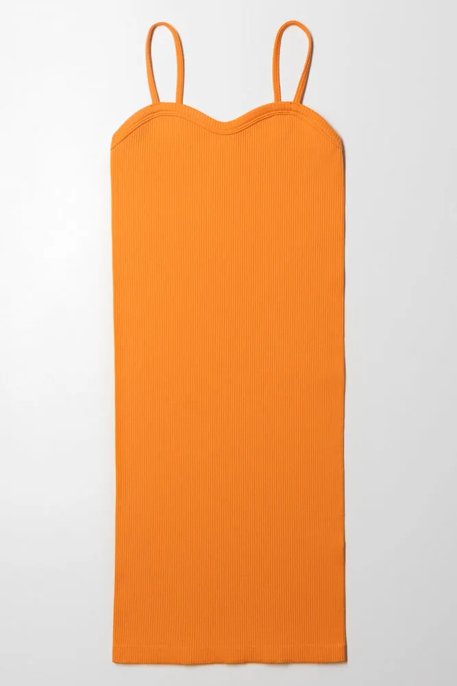 Seamless Strap Dress Orange sold by Ackermas