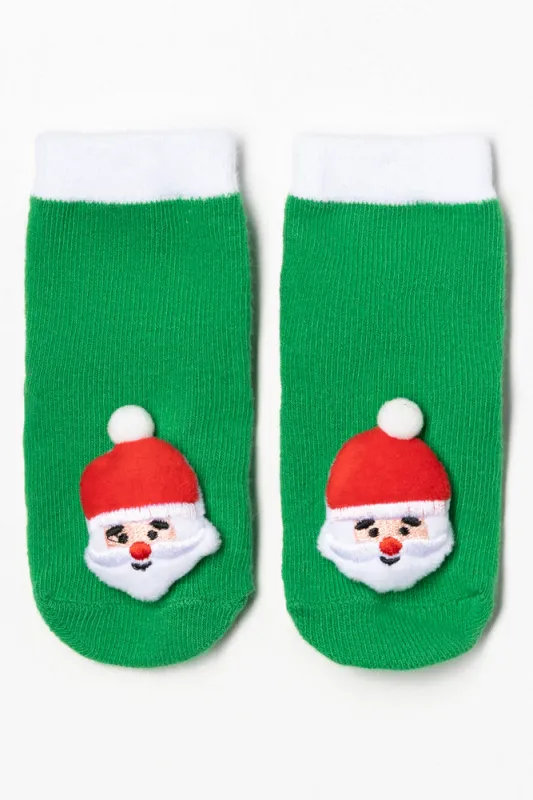 2 Pack Father Christmas Socks Green sold by Ackermas