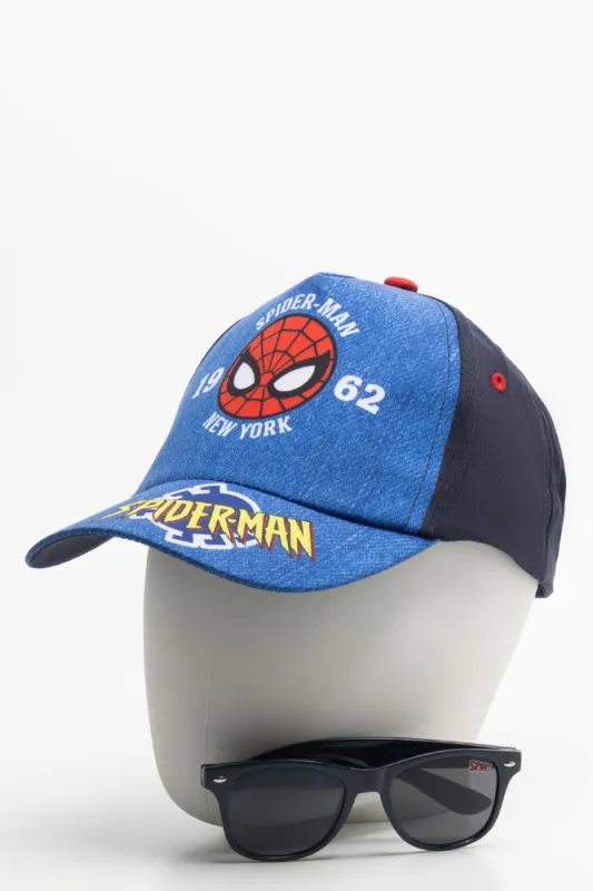 Spider-Man Cap And Sunglasses Set Blue sold by Ackermas