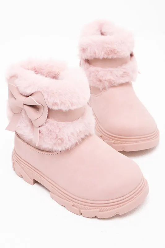 Chunky Fur Boot Pink sold by Ackermas