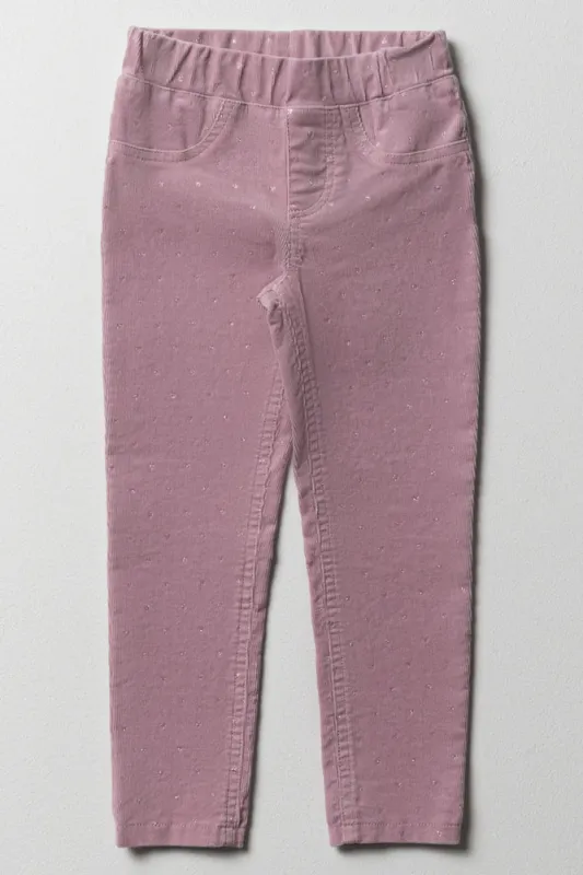 Corduroy Jeggings Pink sold by Ackermas