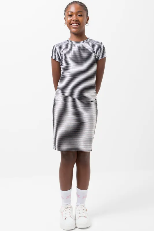 Stripe Bodycon Dress Black sold by Ackermas