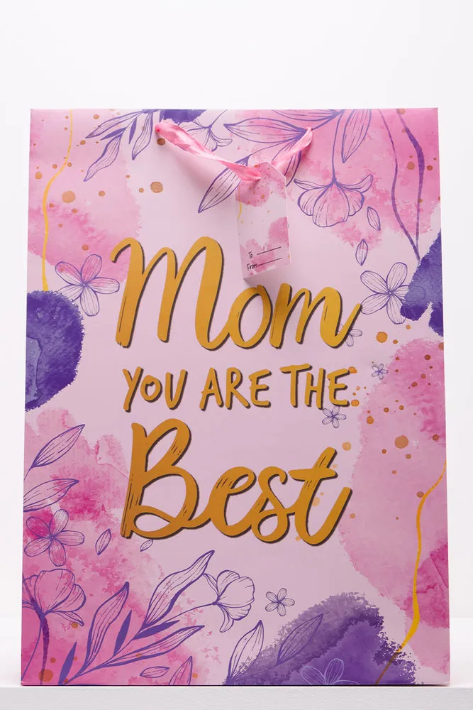 Mom You Are The Best Gift Bag Pink sold by Ackermas
