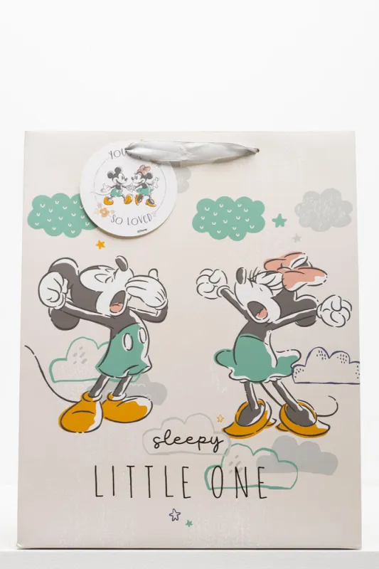 Mickey & Minnie Mouse Giftbag Light Grey sold by Ackermas