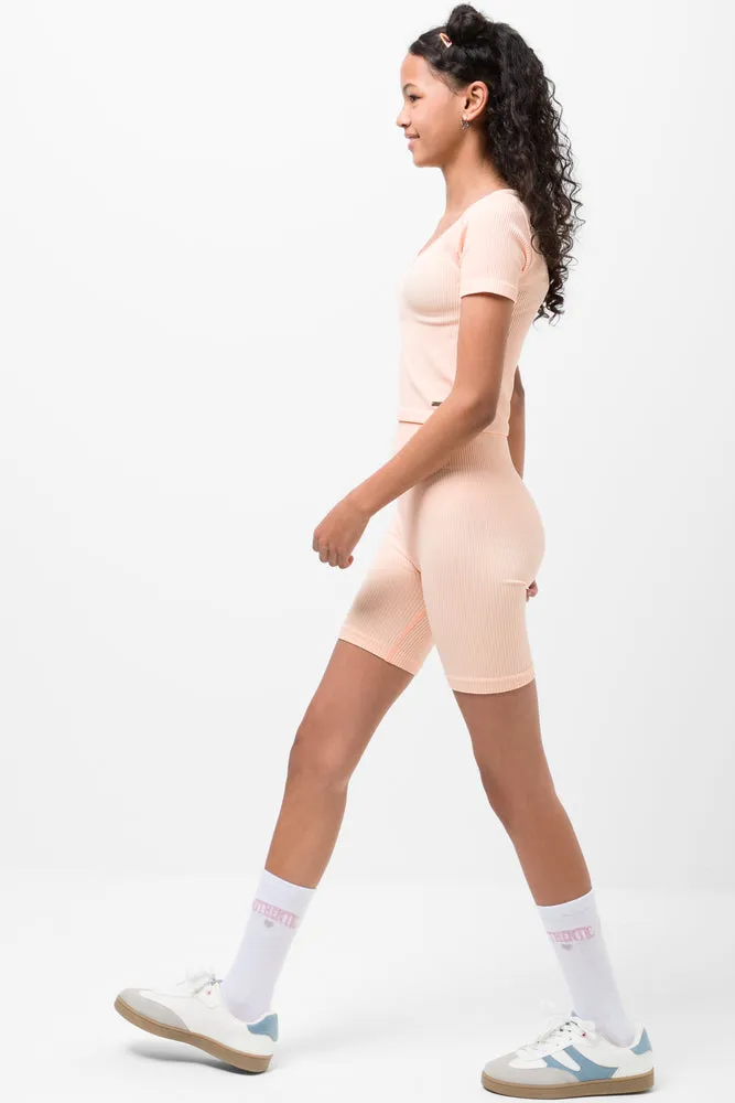 Seamless Short Sleeve T-Shirt Peach sold by Ackermas product image thumbnail 2