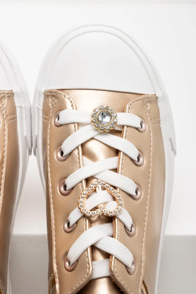 Diamante Heart Sneaker Gold sold by Ackermas product image thumbnail 5