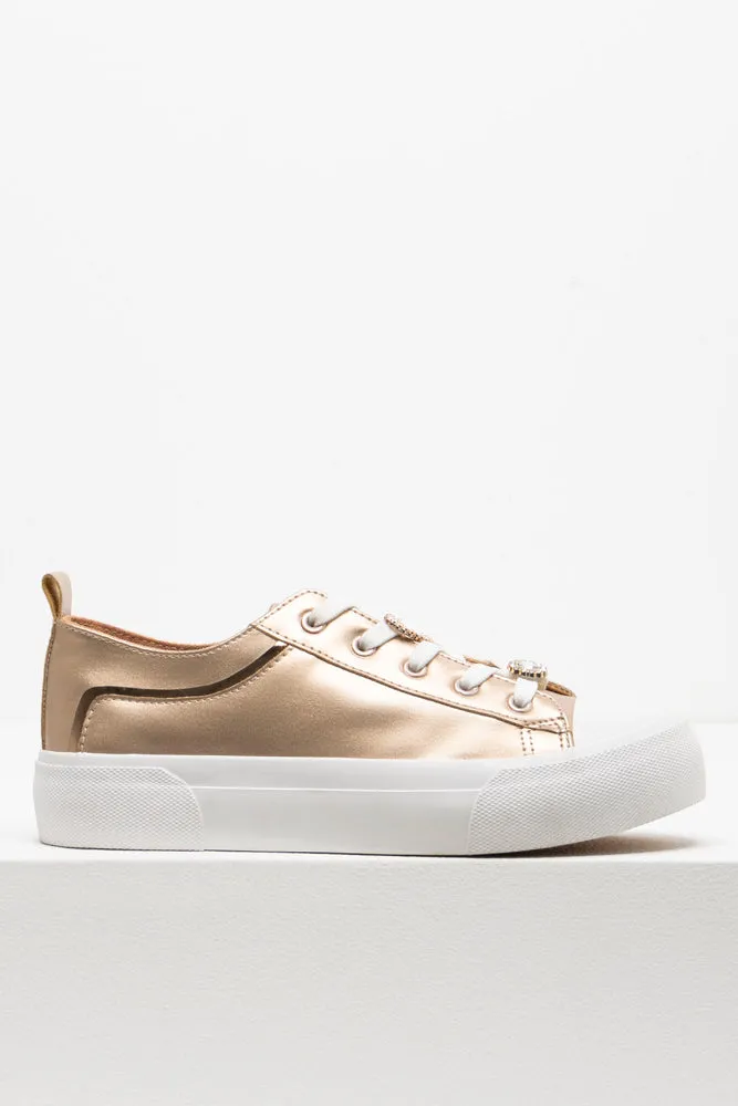 Diamante Heart Sneaker Gold sold by Ackermas product image thumbnail 2