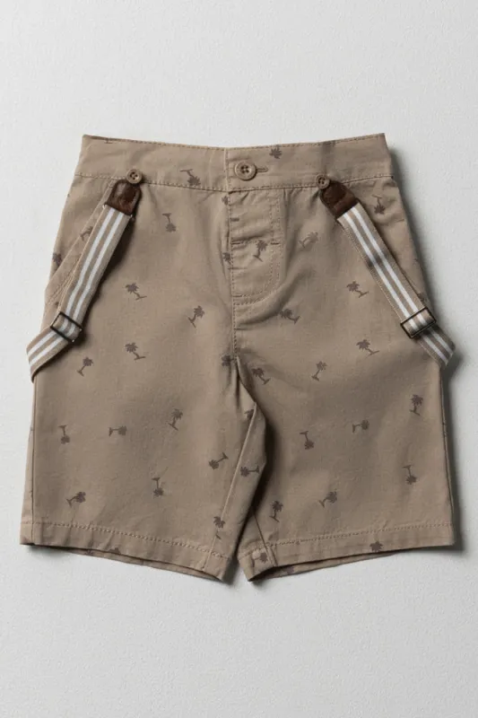 Chino Shorts With Braces Natural sold by Ackermas