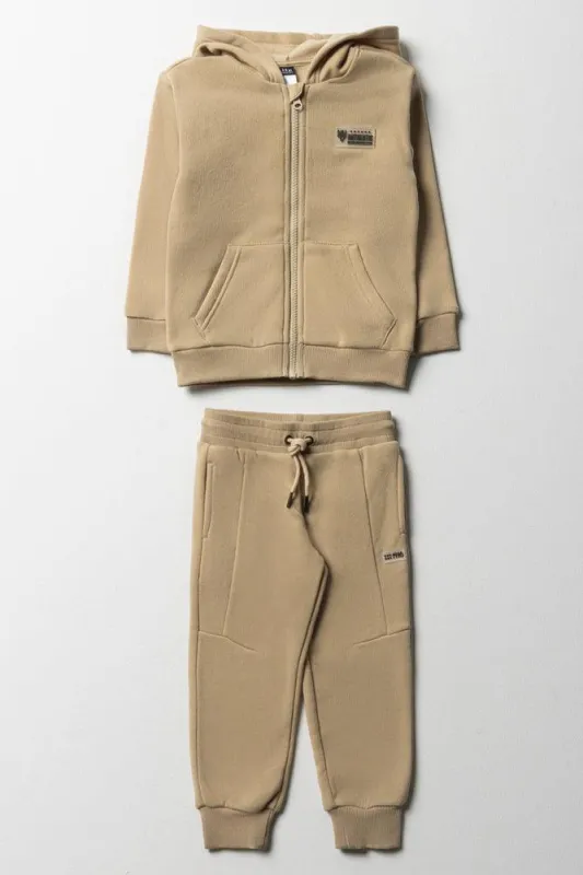 Hooded Zip Through Tracksuit Natural sold by Ackermas