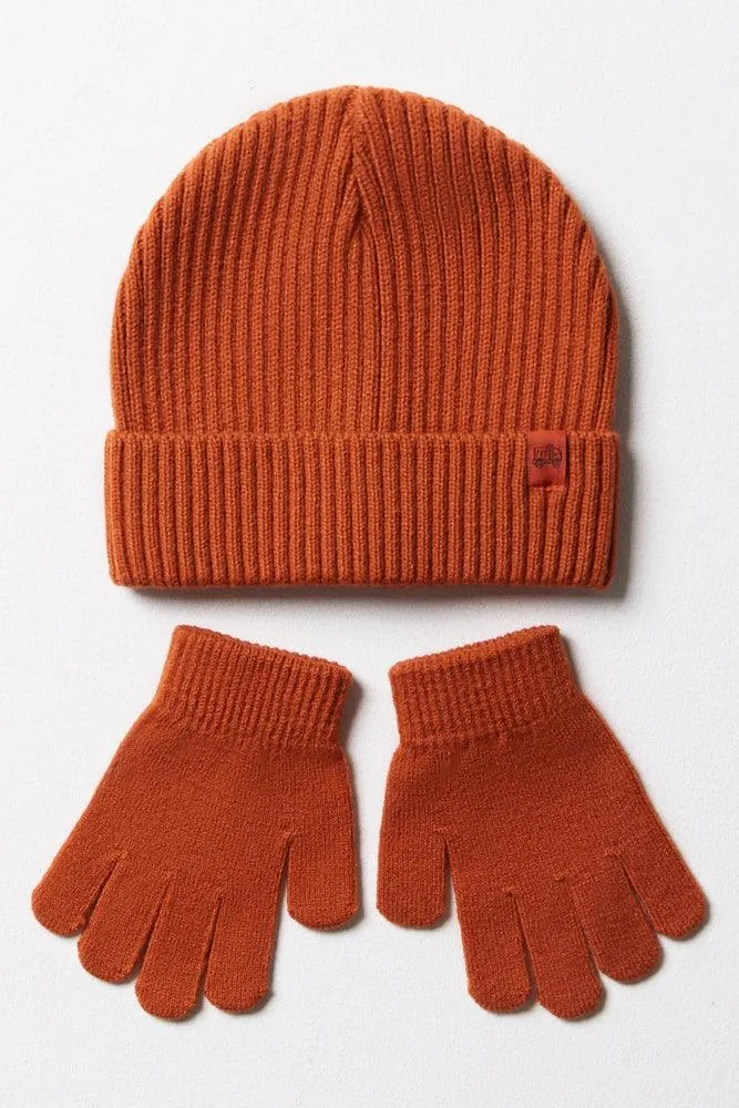 Beanie & Gloves Set Rust sold by Ackermas