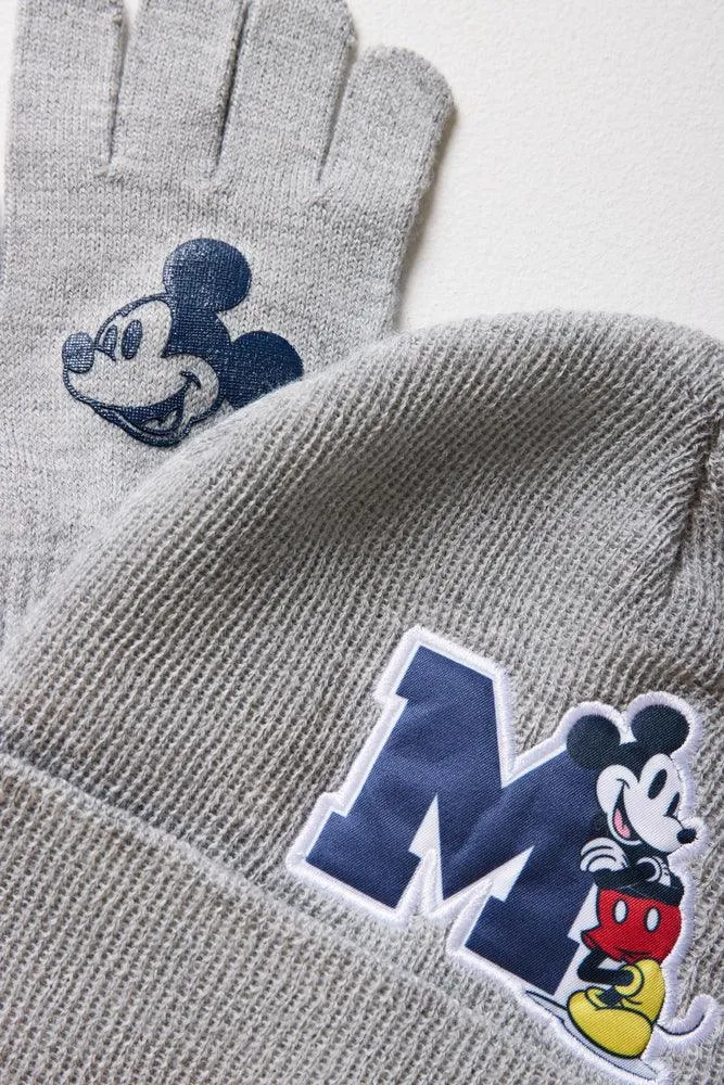 Mickey Mouse Beanie & Gloves Set Grey sold by Ackermas product image thumbnail 2
