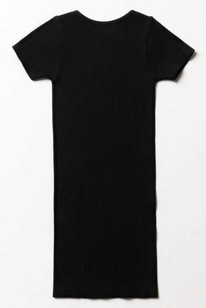 Seamless Short Sleeve Dress Black sold by Ackermas product image thumbnail 3