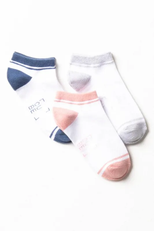 3 Pack Stripe Lowleg Socks Multi sold by Ackermas