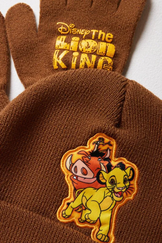 The Lion King Beanie & Gloves Set Brown sold by Ackermas product image thumbnail 2