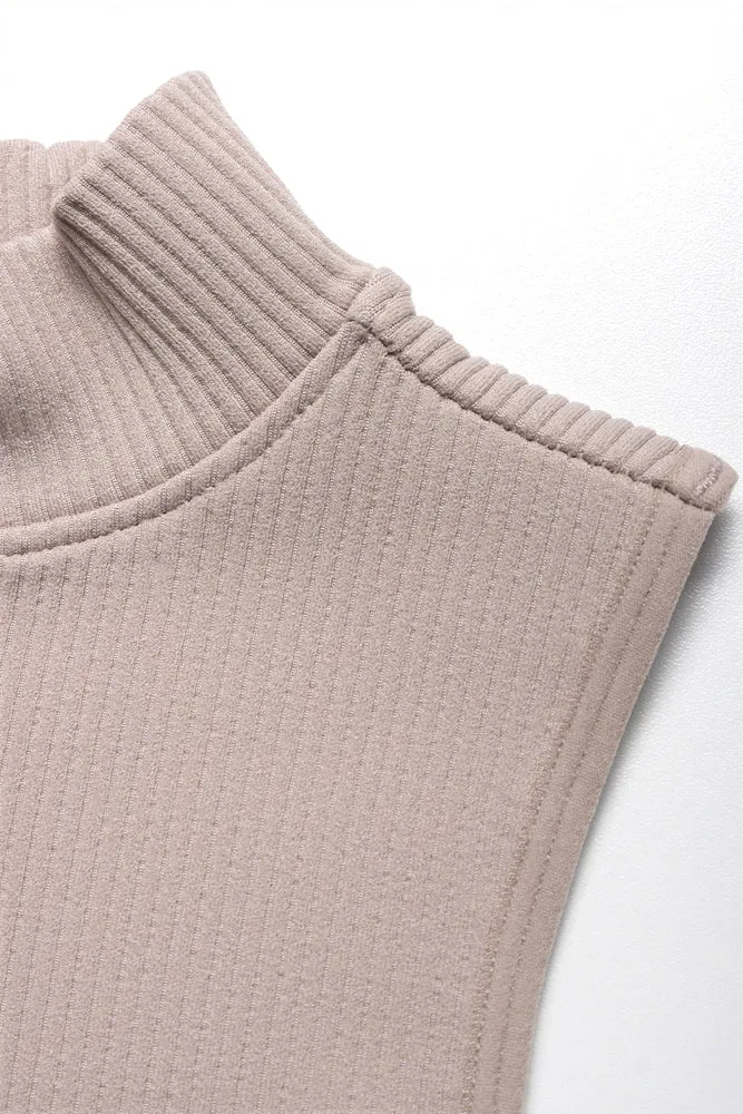 Seamless Turtle Neck Sleeveless Dress Natural sold by Ackermas product image thumbnail 2