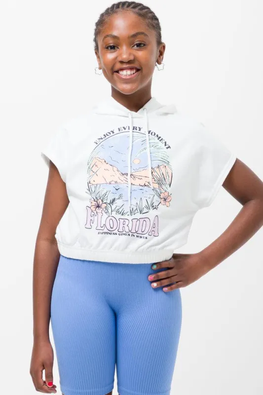 Florida Sleeveless Hoodie White sold by Ackermas