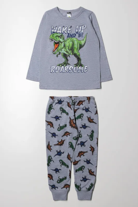 Dinosaur Long Sleeve Pyjamas Grey made by Ackermas