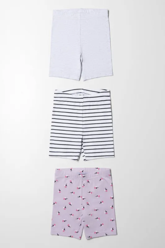 3 Pack Cycle Shorts Lilac And Grey sold by Ackermas