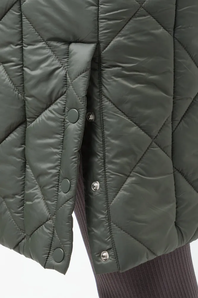 Collared Sleeveless Jacket Green sold by Ackermas product image thumbnail 4