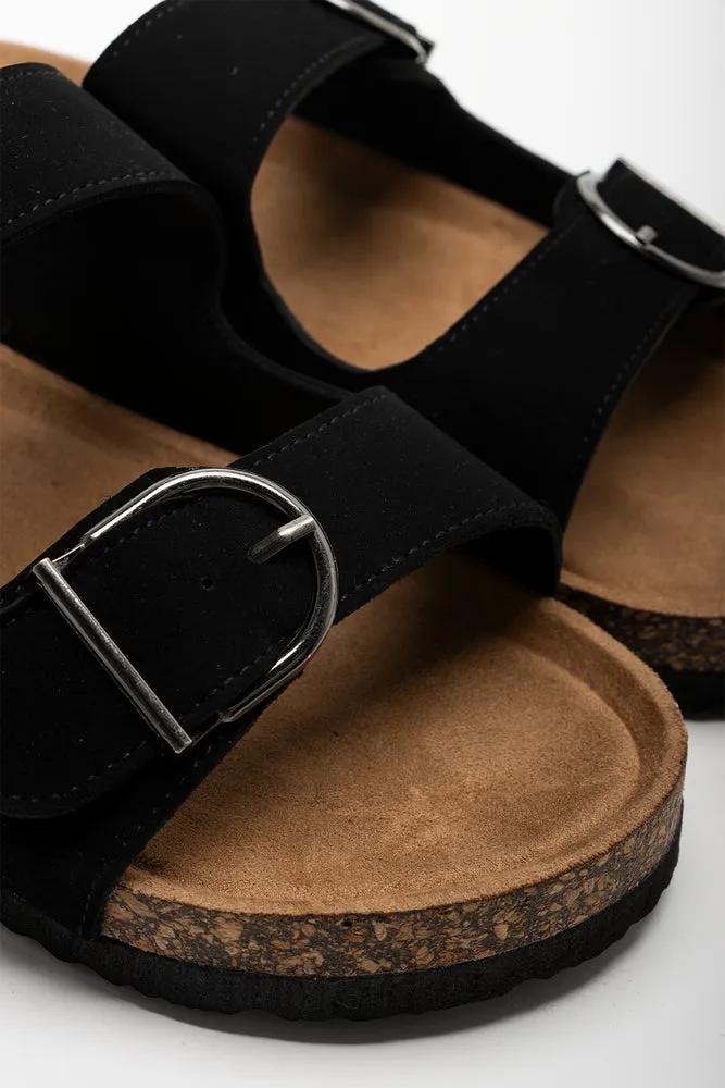 Double Band Buckle Sandal Black sold by Ackermas product image thumbnail 3
