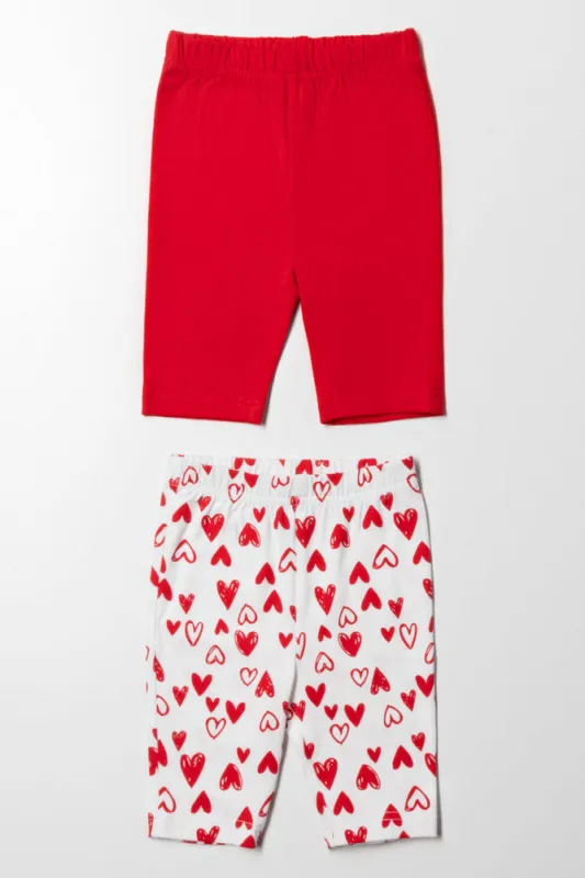 2 Pack Cropped Leggings Red sold by Ackermas