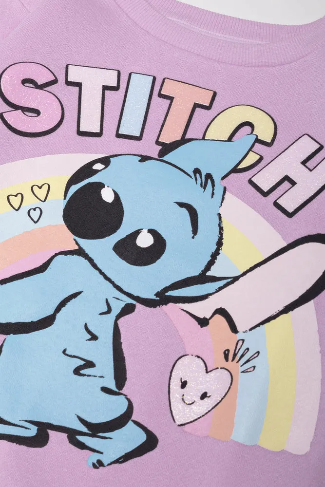 Lilo & Stitch Crew Neck Track Top Purple sold by Ackermas product image thumbnail 2