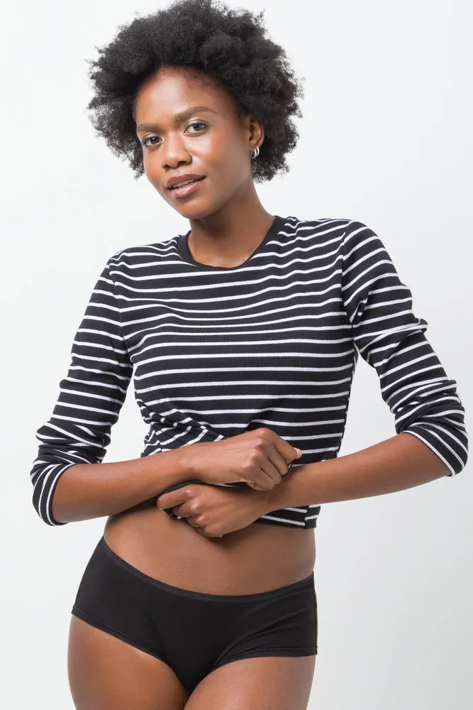 3 Pack Bamboo Cotton Boyleg Black sold by Ackermas