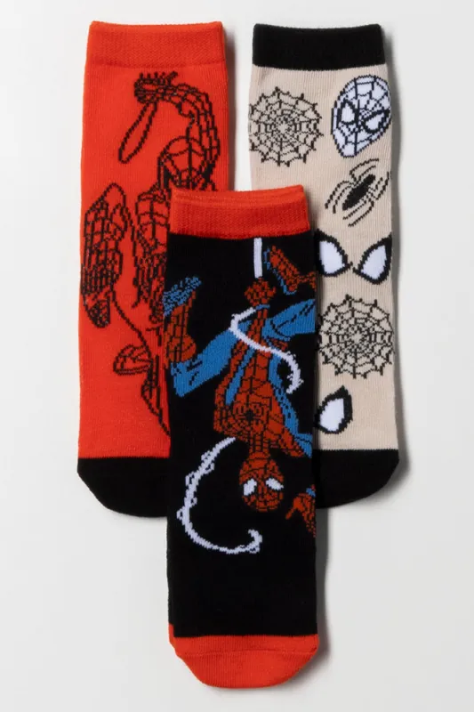 Spider-Man 3 Pack Socks Red sold by Ackermas