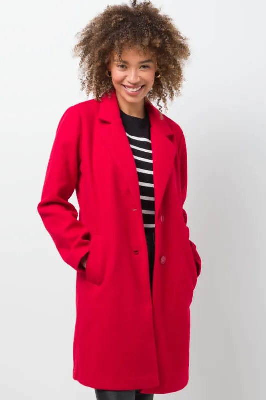 Melton Coat Red sold by Ackermas
