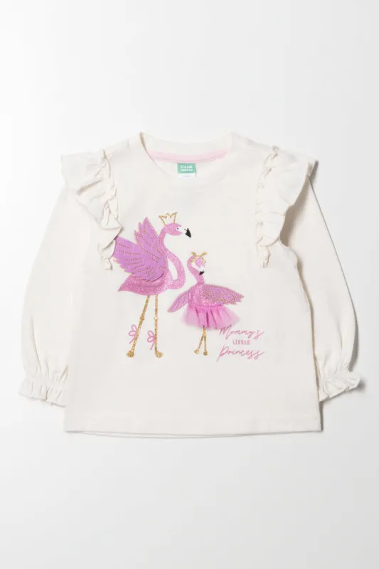 Frill T-Shirt Cream sold by Ackermas