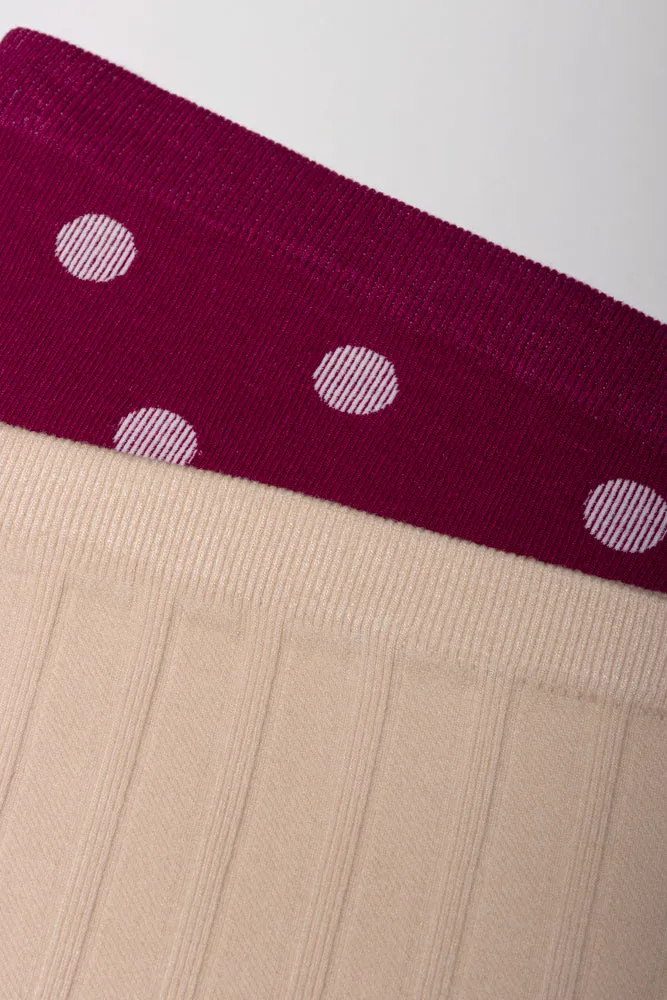 2 Pack Cable Leggings Red And Natural sold by Ackermas product image thumbnail 2