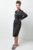 Satin Long Sleeve Gown Black sold by Ackermas