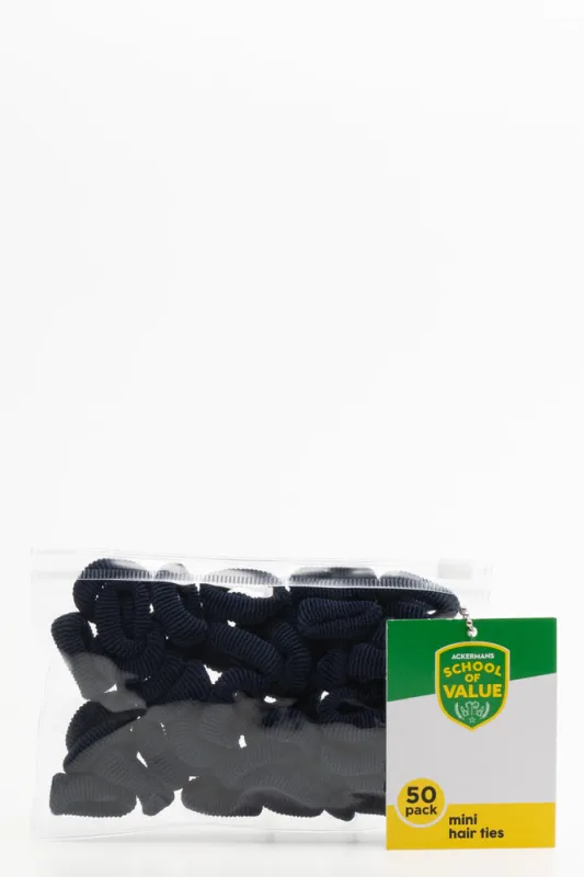 50Pk Mini Hair Rings Navy sold by Ackermas