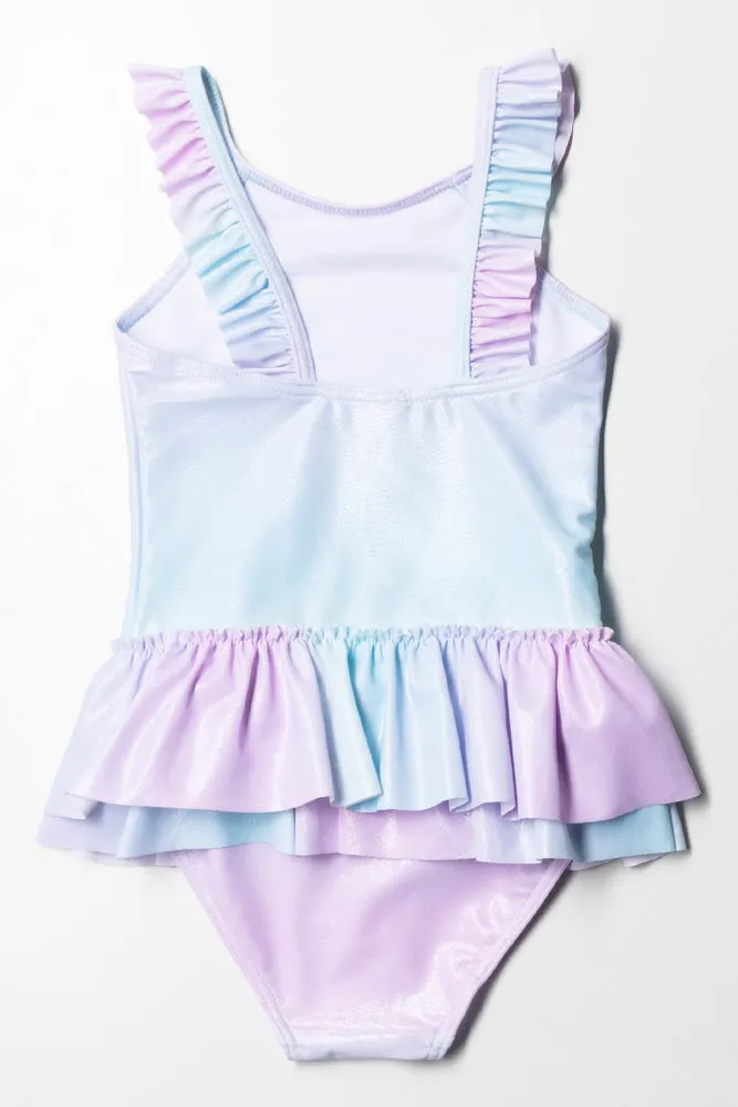 Iridescent Foil Tutu Swimsuit Mermaid Purple Multi sold by Ackermas product image thumbnail 3